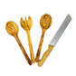 Kitchen Classics, Wooden Utensil Set, Spoon Fork, Slotted Spoon, Bread Knife