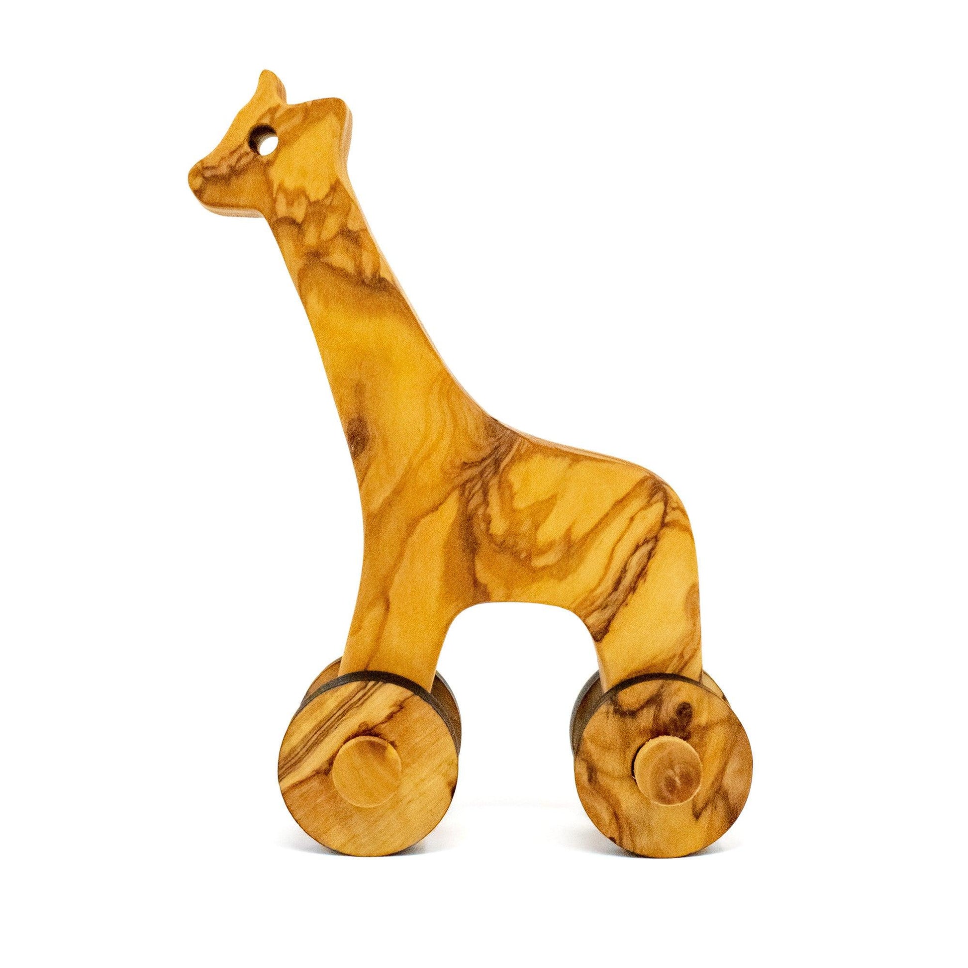 Handmade wooden figure toy, giraffe