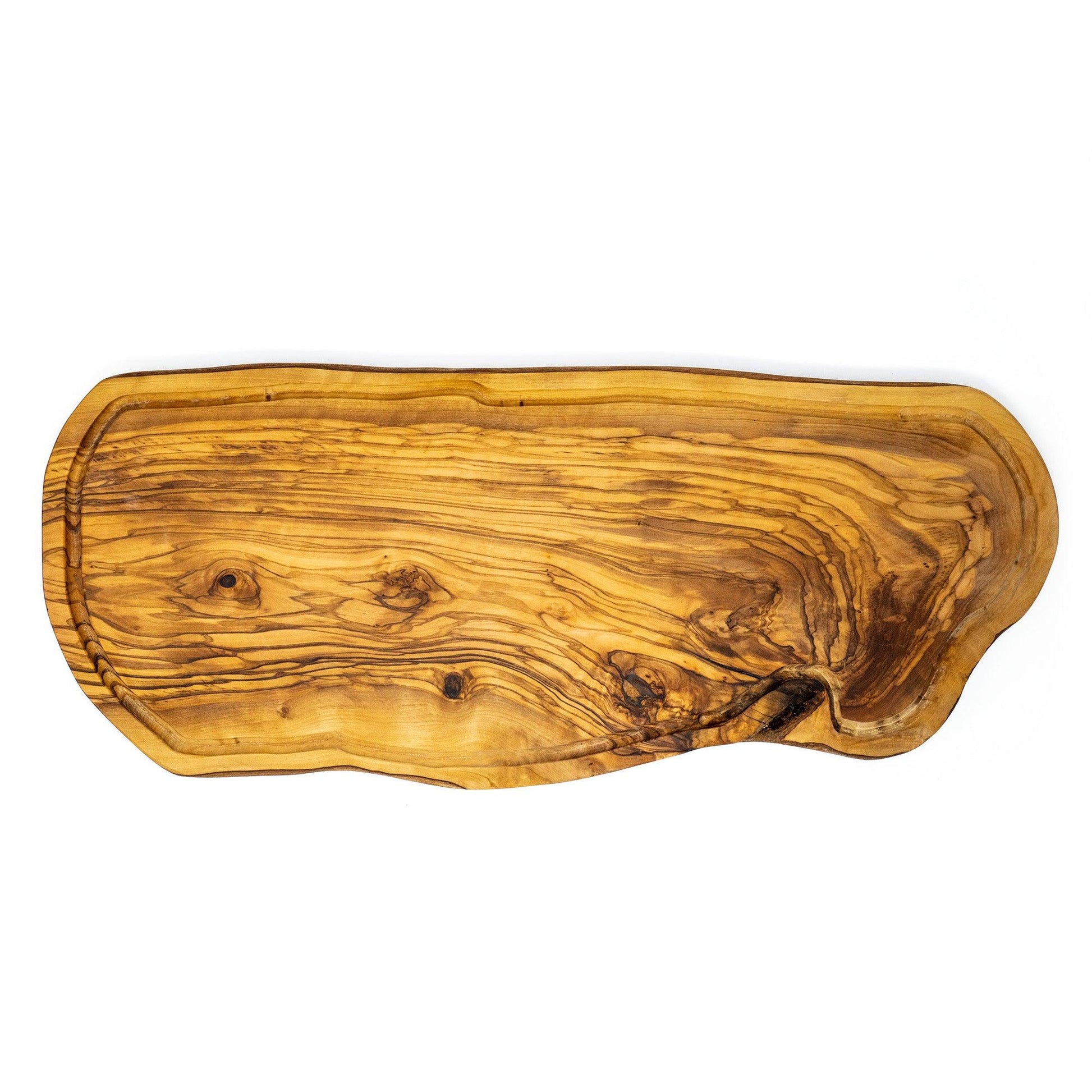 Small Olive Wood Cutting Board with Handle for Kitchen - The Live Edge